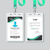 simple Id card template design vector