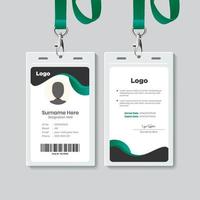 diseño de plantilla de tarjeta de identificación simple vector