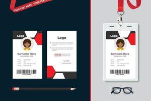 simple Id card template design with vector