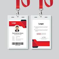 diseño de plantilla de tarjeta de identificación simple vector