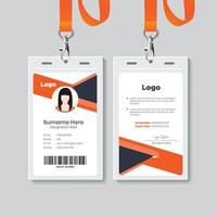 simple Id card template design vector