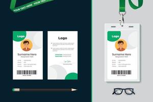 diseño de plantilla de tarjeta de identificación simple vector