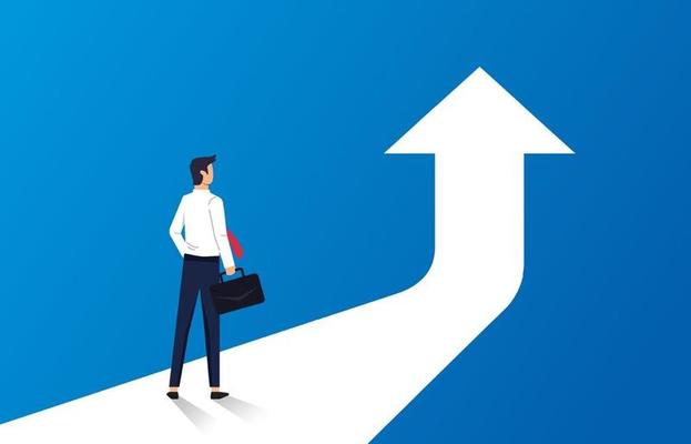 Business Success To Next Level Concept Businessman Standing In Front Of Arrow Symbol Illustration Vector Art At Vecteezy Business Success To Next Level Concept Businessman Standing In Front Of Arrow Symbol Illustration Vector Art At Vecteezy