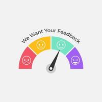 Customer feedback meter symbol illustration vector