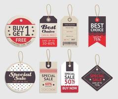 Price tags label design set. Vector illustration.