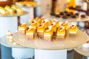 Sweet desserts on a table photo