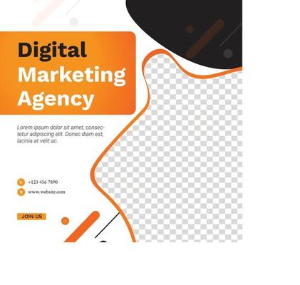 Digital marketing agency social media post template design.