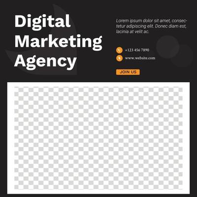 Digital marketing agency social media post template design.