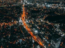 Tokyo cityscape at night photo