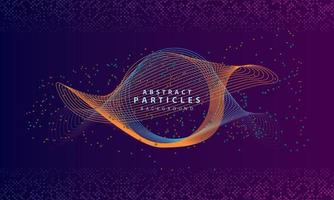 Dynamic abstract particles background with purple overlap layers. Texture with glitters dots element decoration. vector