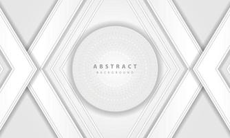 Abstract 3D circle paper cut layer white background. Elegant circle shape design. vector