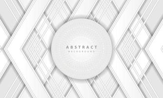 Abstract 3D circle paper cut layer white background. Elegant circle shape design. vector
