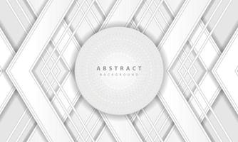 Abstract 3D circle paper cut layer white background. Elegant circle shape design. vector