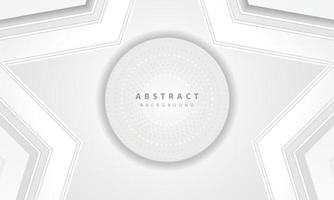 Abstract 3D circle paper cut layer white background. Elegant circle shape design. vector