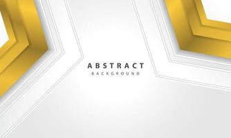 Abstract white background vector with gold arrow layer.