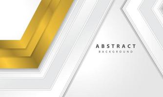 Abstract white background vector with gold arrow layer.