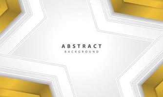 Abstract white background vector with gold arrow layer.
