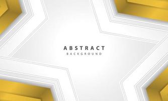 Abstract white background vector with gold arrow layer.