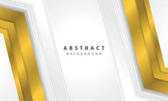 Abstract white background vector with gold arrow layer.