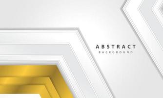 Abstract white background vector with gold arrow layer.