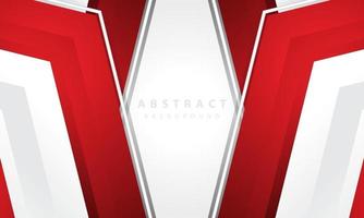 Hexagonal abstract white background with red frame shape. eps 10 vector