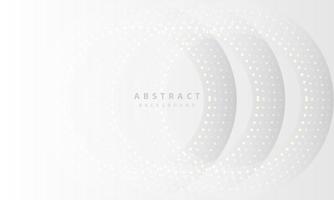 Abstract 3D circle paper cut layer white background. Elegant circle shape design. vector
