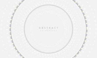 Abstract 3D circle paper cut layer white background. Elegant circle shape design. vector