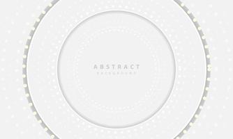 Abstract 3D circle paper cut layer white background. Elegant circle shape design. vector