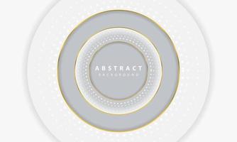 Abstract 3D circle paper cut layer white background. Elegant circle shape design. vector