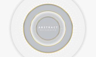 Abstract 3D circle paper cut layer white background. Elegant circle shape design. vector