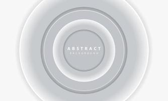 Abstract 3D circle paper cut layer white background. Elegant circle shape design. vector