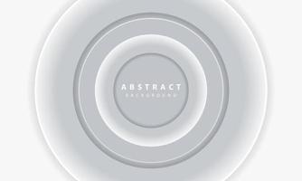 Abstract 3D circle paper cut layer white background. Elegant circle shape design. vector