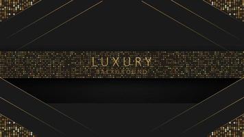 Abstract Black Gold Luxury Background with gold line , you can use for Wallpaper and Web Background. vector