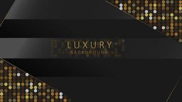 Abstract Black Gold Luxury Background with gold line , you can use for Wallpaper and Web Background. vector