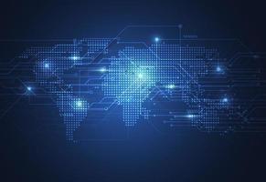 Global network connection. World map point and line composition concept of global business. Vector Illustration