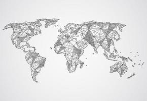 Global network connection. World map point and line composition concept of global business. Vector Illustration