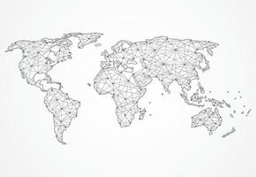 Global network connection. World map point and line composition concept of global business. Vector Illustration