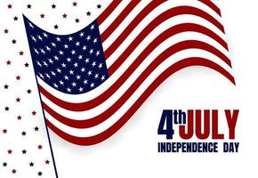 Happy USA Independence Day 4th of July. Flag, Banner, Poster, Brochure, Greeting card Design. Vector illustration