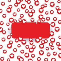 red social como iconos de amor. elementos de diseño para negocios, sitios web, internet, aplicaciones, análisis, promoción, marketing. ilustración vectorial vector