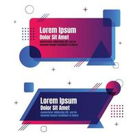 Abstract geometric banners design modern style for your text. Vector illustration.