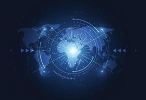 Global network connection. World map point and line composition concept of global business. Vector Illustration