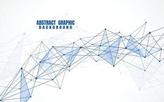 Abstract connecting dots and lines with geometric background. Modern technology connection science, Polygonal structure background. Vector illustration