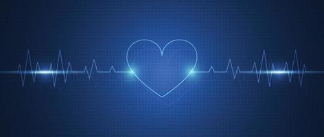 Heart pulse line for banner. Vector illustration