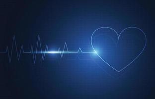 Heart pulse line for banner. Vector illustration