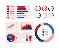 gráfico de infografía conjunto de diseño vectorial vector