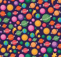 Space icons background vector design