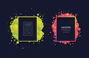 modern splash frame set vector