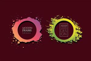 modern splash frame set vector