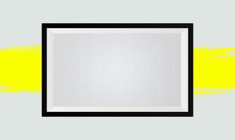 Realistic Horizontal Black Frame Mockup vector