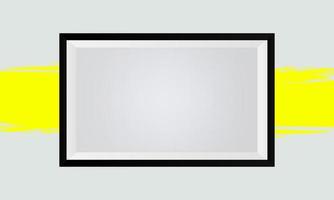 Realistic Horizontal Black Frame Mockup vector